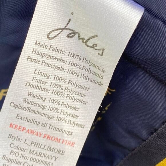 Joules Women's Quilted Jacket Navy Blue Size 6 Mid-Length Casual - Picture 11 of 12